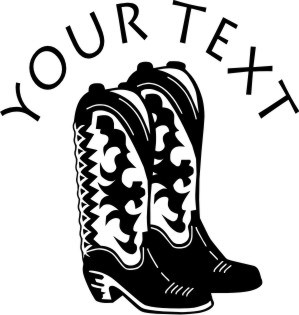 Cowboy Boots Decal